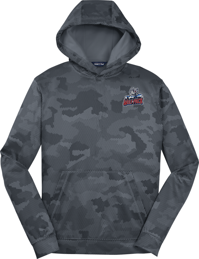 Hartford Jr. Wolfpack Youth Sport-Wick CamoHex Fleece Hooded Pullover