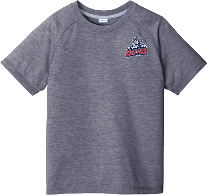 Hartford Jr. Wolfpack Youth PosiCharge  Tri-Blend Wicking Raglan Tee