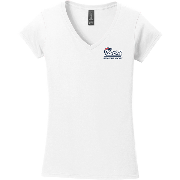 Secaucus Patriots Softstyle Ladies Fit V-Neck T-Shirt