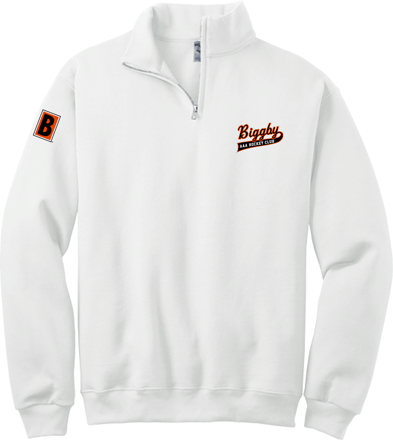 Biggby Coffee AAA NuBlend 1/4-Zip Cadet Collar Sweatshirt