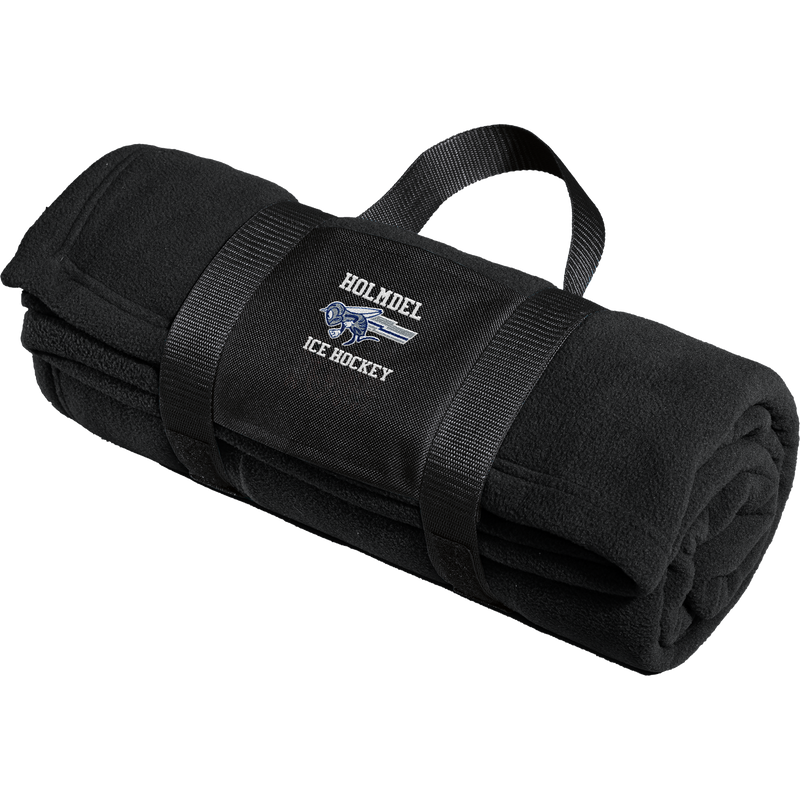 Holmdel Hockey Fleece Blanket with Carrying Strap