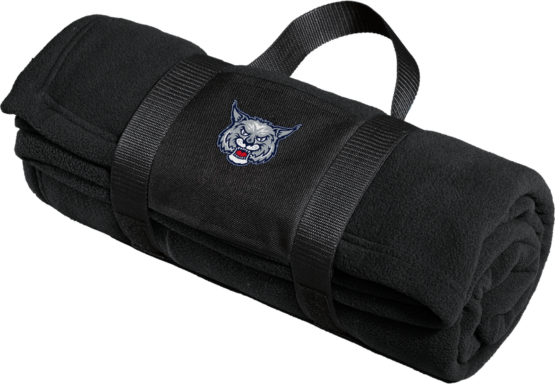 CT Bobcats Fleece Blanket with Carrying Strap