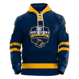 Delaware Jr. Blue Hens 30th Adult Sublimated Retro Hoodie