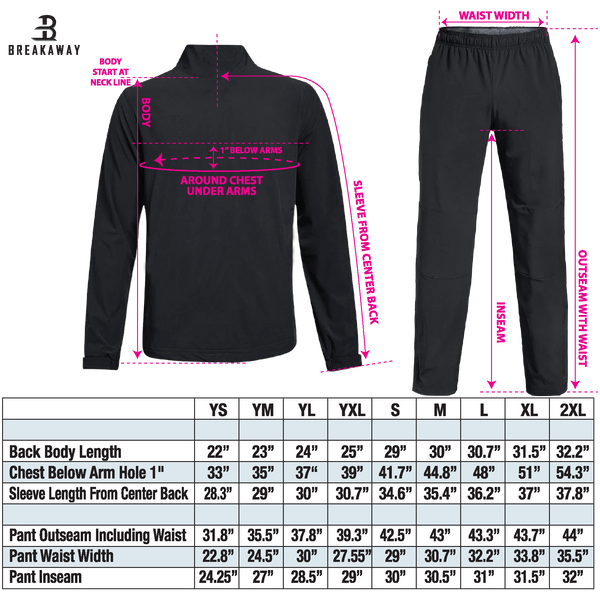 Youth Breakaway Lightweight Warm Up Pants (King Cobras)