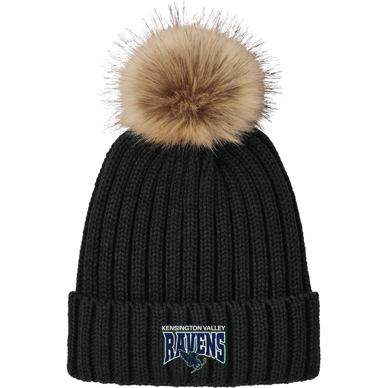 Kensington Valley Ravens Faux Fur Pom Beanie