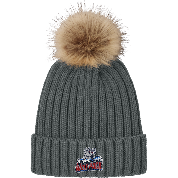 Hartford Jr. Wolfpack Faux Fur Pom Beanie