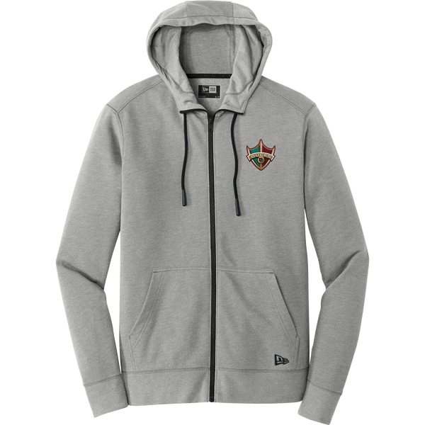 Delaware Ducks New Era Tri-Blend Fleece Full-Zip Hoodie