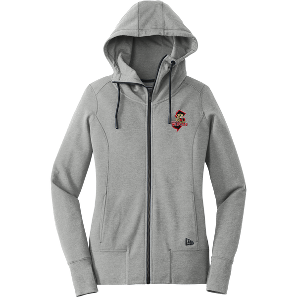 Jersey Shore Wildcats New Era Ladies Tri-Blend Fleece Full-Zip Hoodie