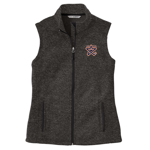 NY Stars Ladies Sweater Fleece Vest