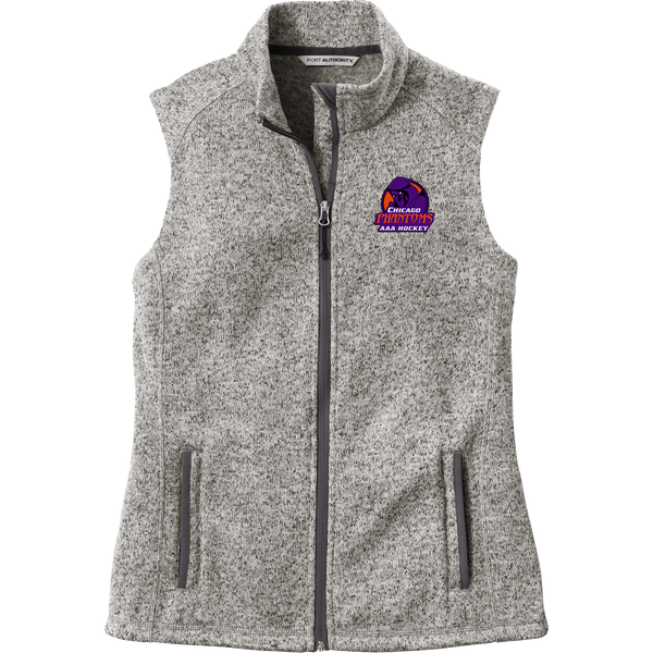 Chicago Phantoms Ladies Sweater Fleece Vest