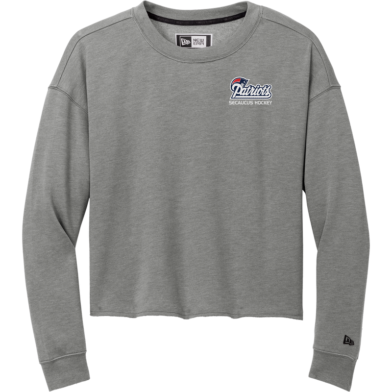 Secaucus Patriots New Era Ladies Tri-Blend Fleece Crop Crew