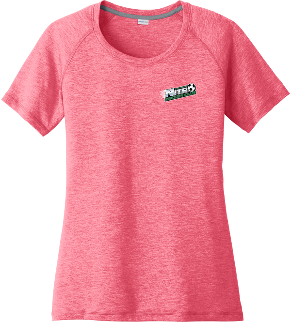 Nitro Soccer Ladies PosiCharge Tri-Blend Wicking Scoop Neck Raglan Tee