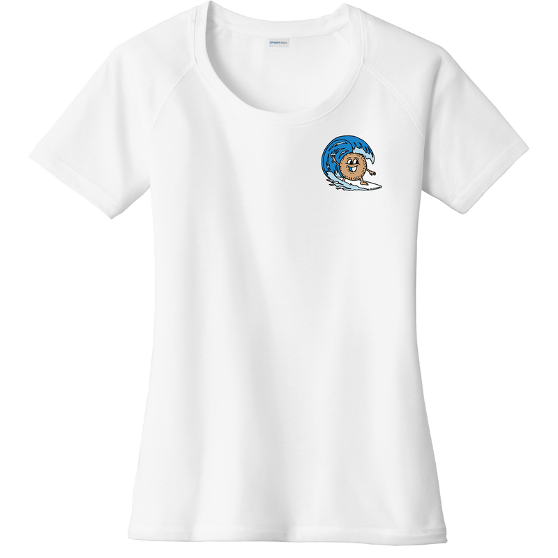 BagelEddi's Ladies PosiCharge Tri-Blend Wicking Scoop Neck Raglan Tee