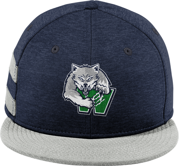 Woodbridge Wolfpack New Era Shadow Heather Striped Flat Bill Snapback Cap