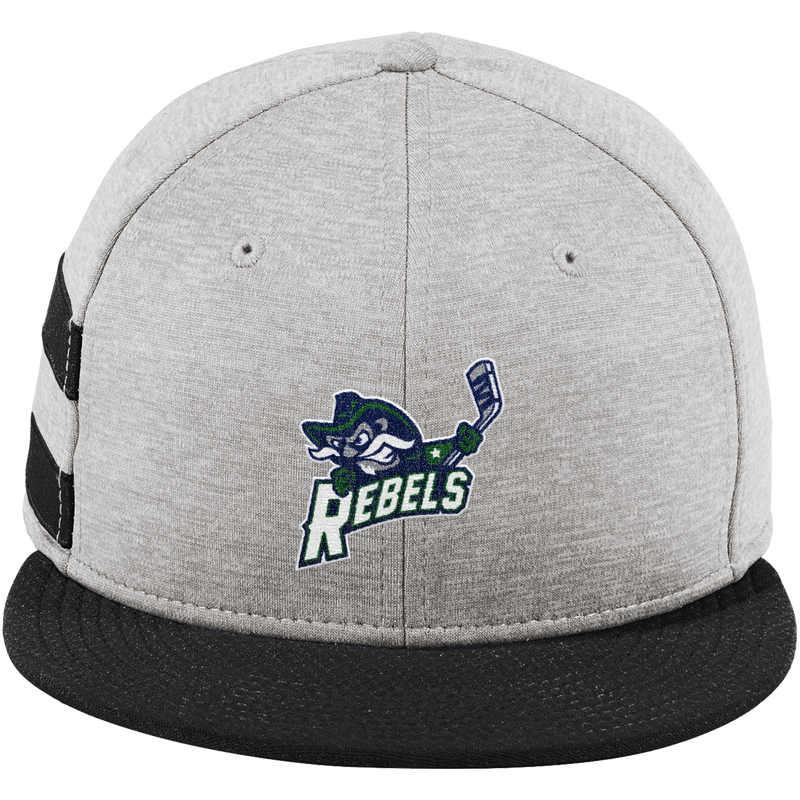 Kensington Valley Rebels New Era Shadow Heather Striped Flat Bill Snapback Cap