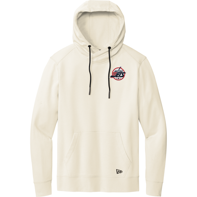 Metro Jets New Era Tri-Blend Fleece Pullover Hoodie
