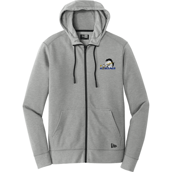 Mid-State Mustangs New Era Tri-Blend Fleece Full-Zip Hoodie