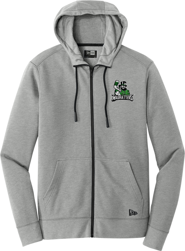 Atlanta Madhatters New Era Tri-Blend Fleece Full-Zip Hoodie