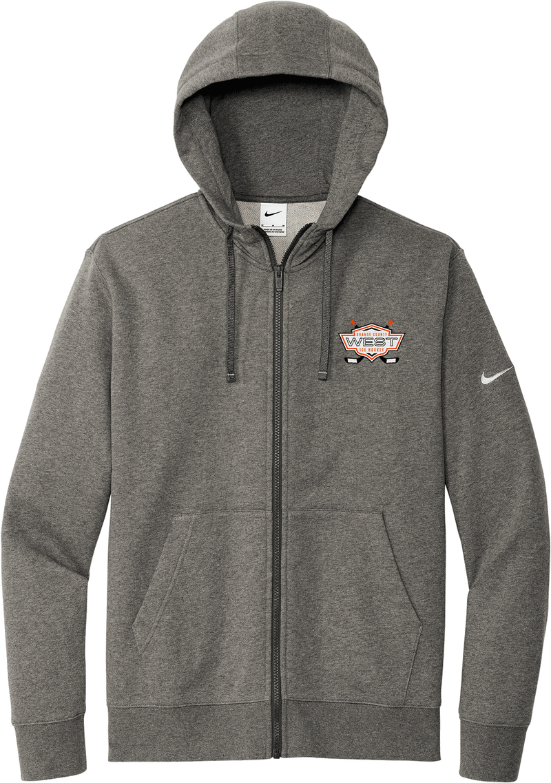 Orange County West Nike Club Fleece Sleeve Swoosh Full-Zip Hoodie