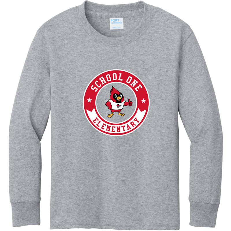 School One Elementary Youth 'Circle' Long Sleeve Core Cotton Tee