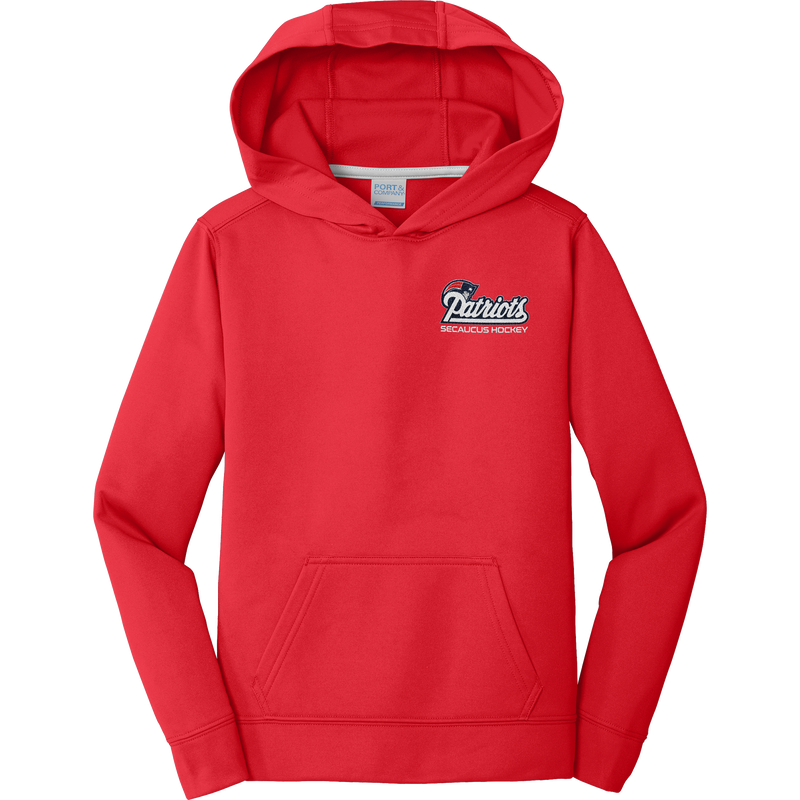 Secaucus Patriots Youth Performance Fleece Pullover Hooded Sweatshirt