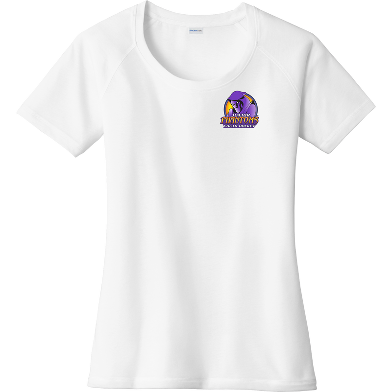 Jr. Phantoms Ladies PosiCharge Tri-Blend Wicking Scoop Neck Raglan Tee