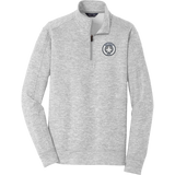 NJ Jets PosiCharge Electric Heather Fleece 1/4-Zip Pullover