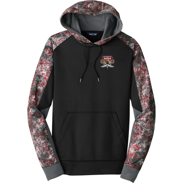 SOMD Lady Sabres Sport-Wick Mineral Freeze Fleece Colorblock Hooded Pullover (E1783-LC)