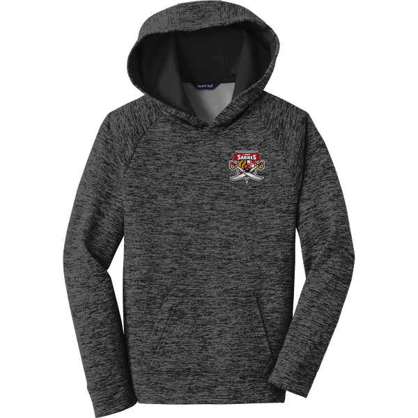 SOMD Lady Sabres Youth PosiCharge Electric Heather Fleece Hooded Pullover
