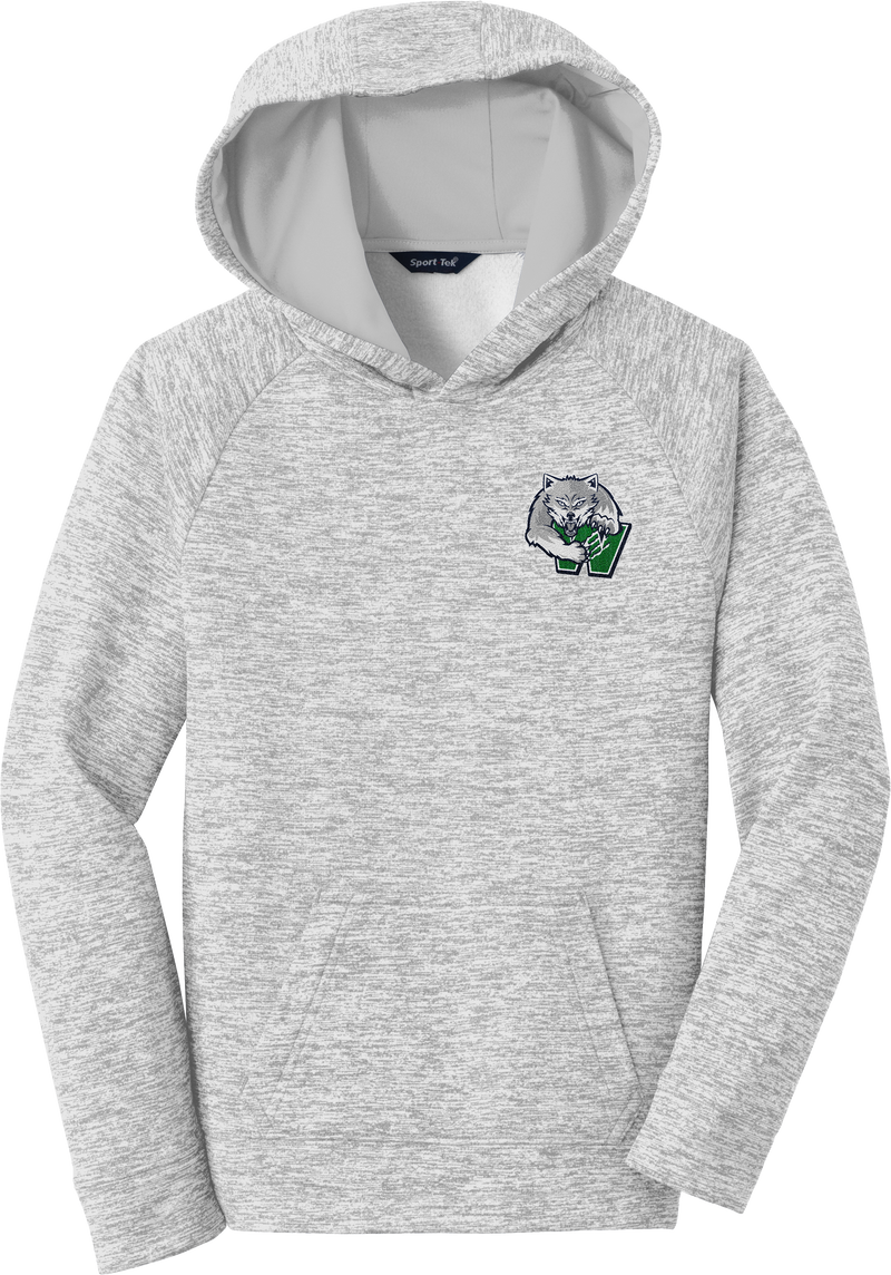 Woodbridge Wolfpack Youth PosiCharge Electric Heather Fleece Hooded Pullover