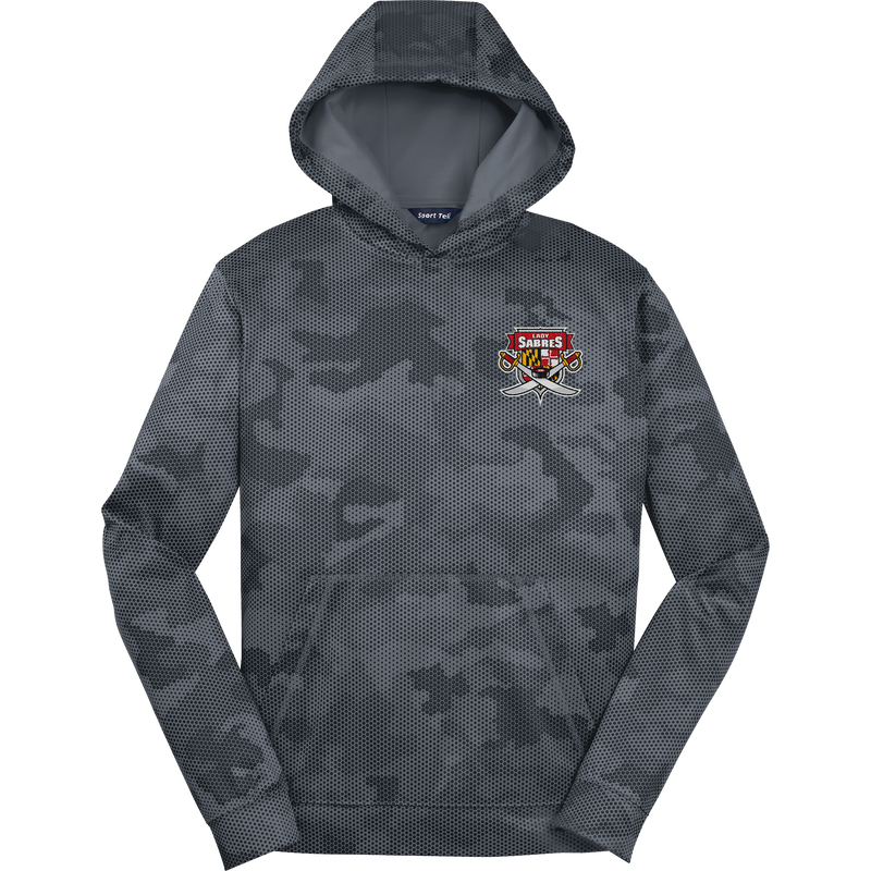 SOMD Lady Sabres Youth Sport-Wick CamoHex Fleece Hooded Pullover