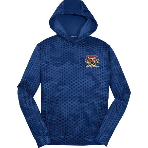 SOMD Lady Sabres Youth Sport-Wick CamoHex Fleece Hooded Pullover