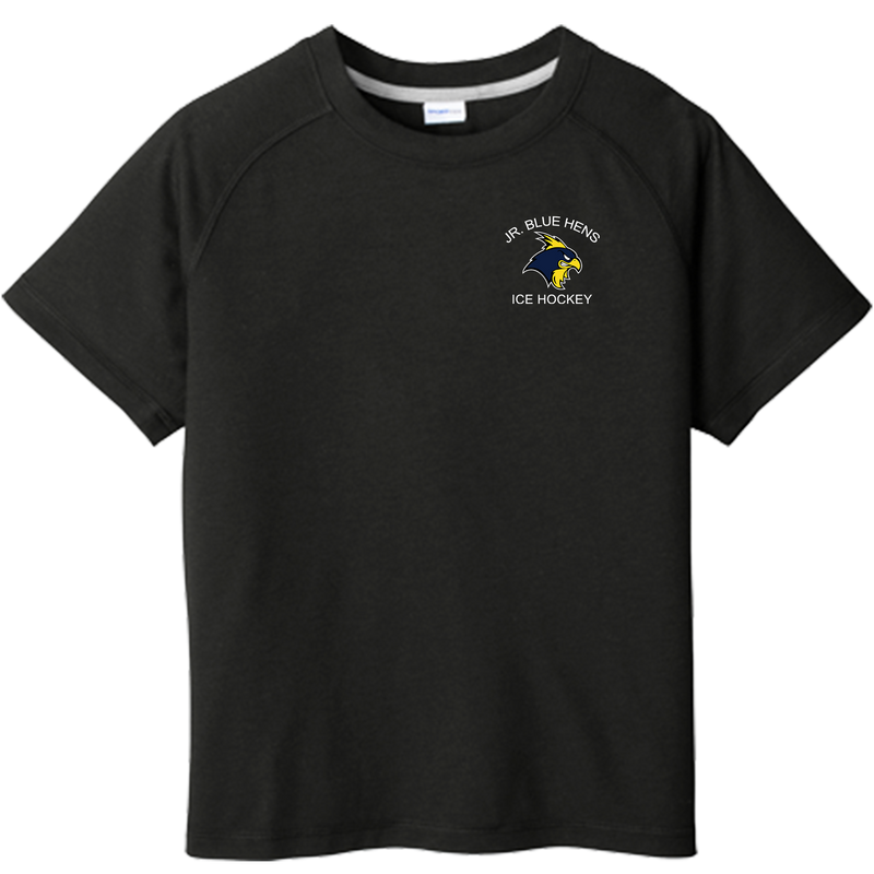 Delaware Jr. Blue Hens Youth PosiCharge Tri-Blend Wicking Raglan Tee