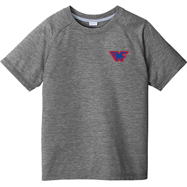 Mid-Fairfield Youth PosiCharge  Tri-Blend Wicking Raglan Tee