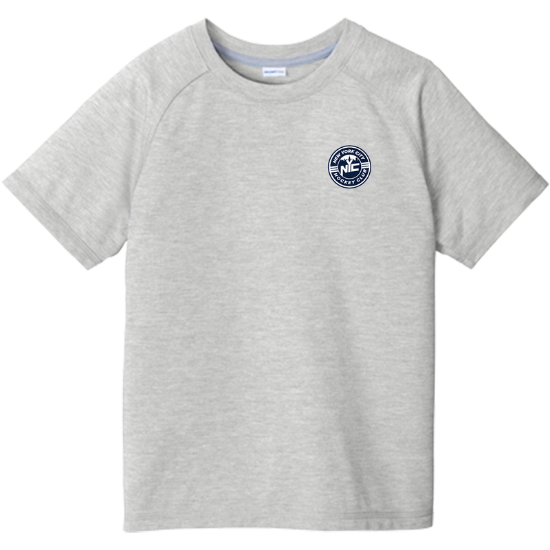 NYC Hockey Club Youth PosiCharge Tri-Blend Wicking Raglan Tee